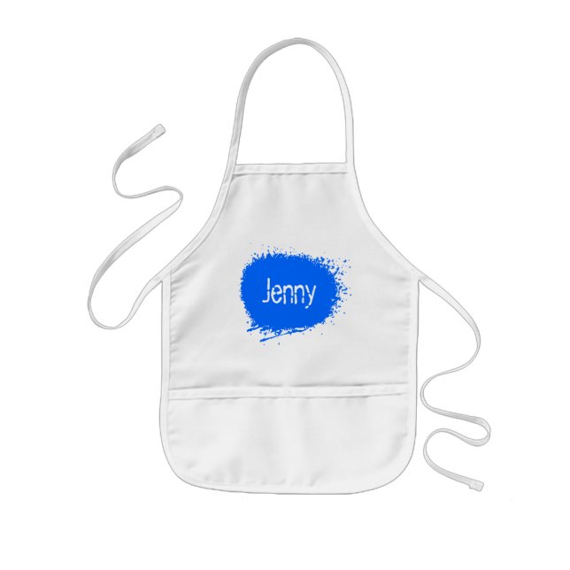 Painting apron for small kids with custom name (Front)