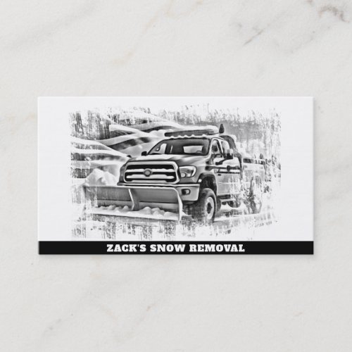  Painting Art Snow Removal Truck AP74 Business Card