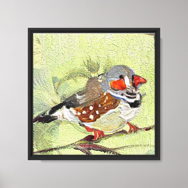 Painting, bird and nature canvas print (Front)