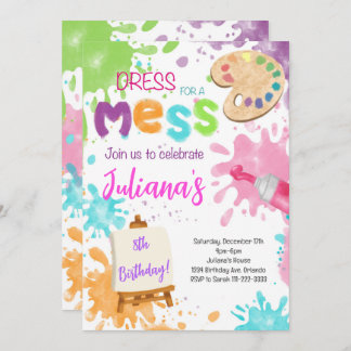 Painting Birthday Invitation