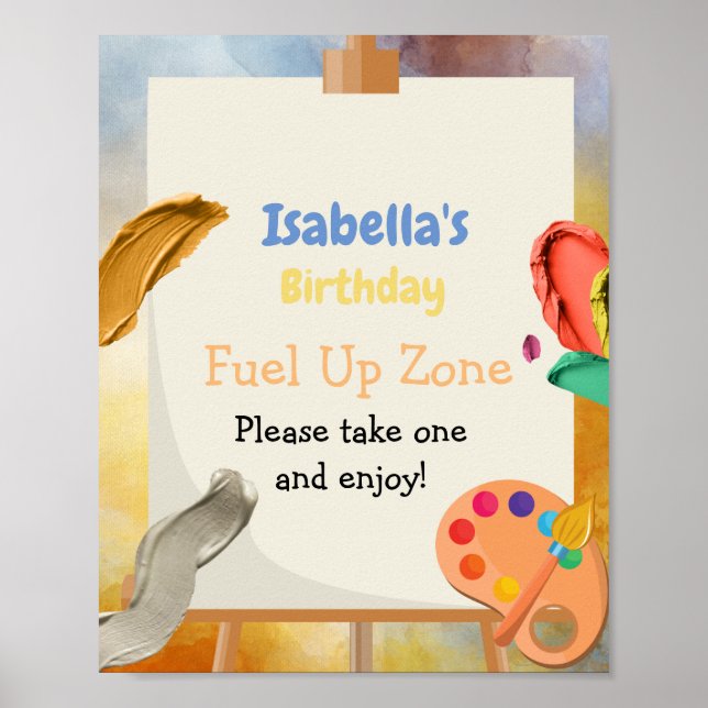 Painting Birthday  Poster (Front)