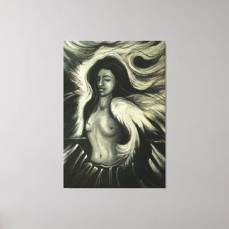 Painting Black & White  Canvas Print