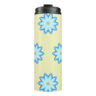 Painting Blue Lotus Flowers Floral Tumblers
