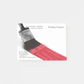 Painting Brush Red Color - Post-it® Notes by SorayaShanCollection at Zazzle