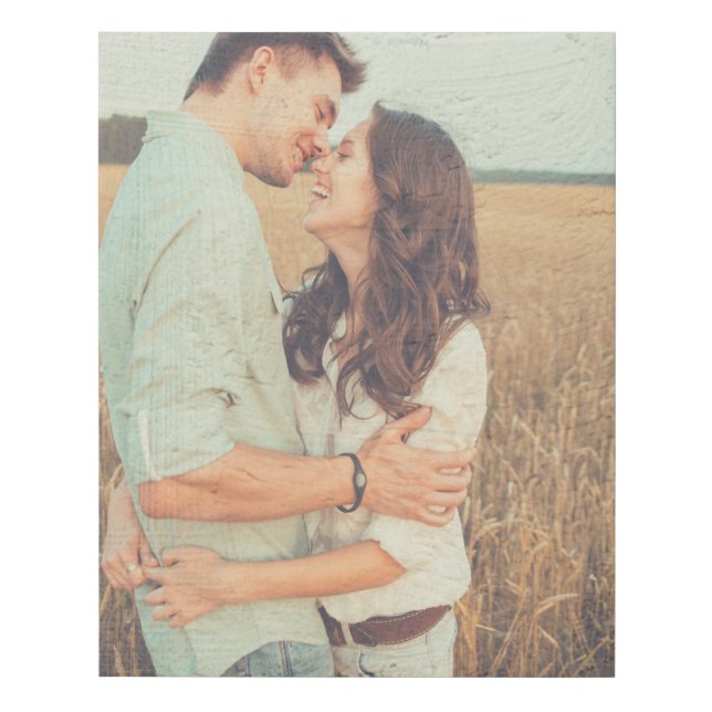 Painting Brush Strokes Overlay Custom Photo Faux Canvas Print (Front)