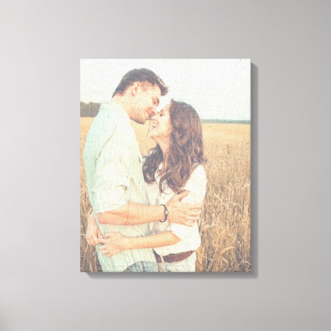 Painting Brush Strokes Painted Overlay Photo Canvas Print (Front)