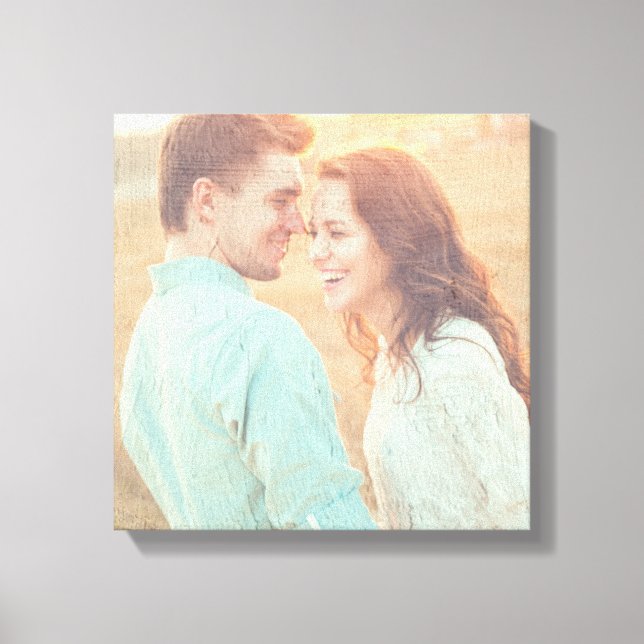 Painting Brush Strokes Painted Overlay Photo Canvas Print (Front)