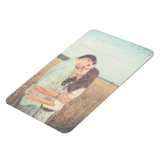 Painting Brush Strokes Painted Overlay Photo Magnet (Left Side)