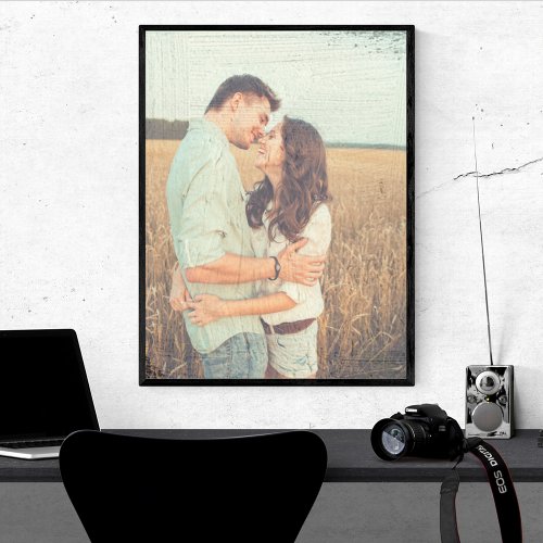Painting Brush Strokes Painted Overlay Photo Poster