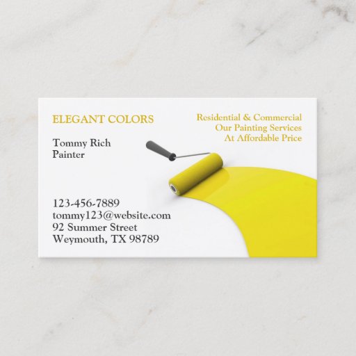 Customizable Painting Business Card