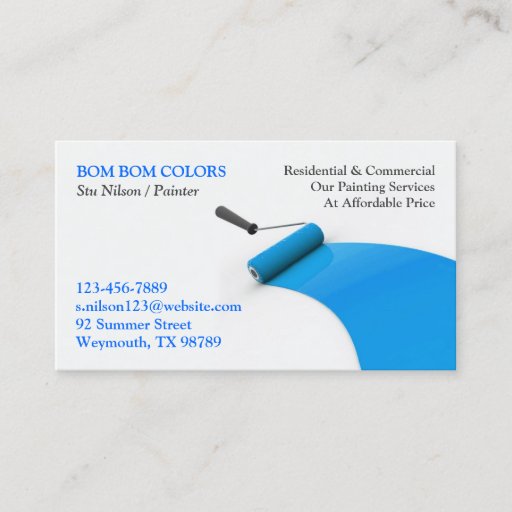 Customizable Painting Business Card