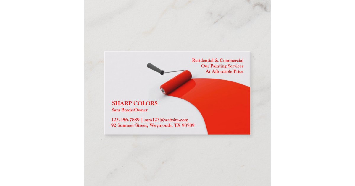 Painting Business Card Zazzle
