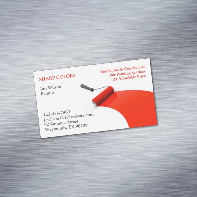 Painting Business Card Magnet (In Situ)