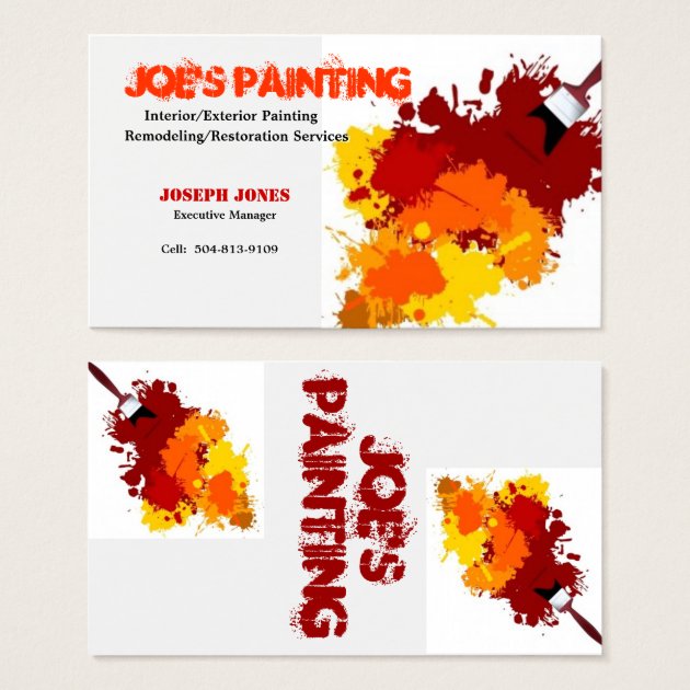 Painting Business Card Sample II Business Card Zazzle   Painting Business Card Sample Ii Business Card Ra0a6302583cf48faa1a2994aa88b09d4 K02cu 630 