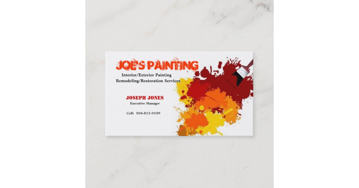 Painting Business Card-Sample II Business Card | Zazzle.com