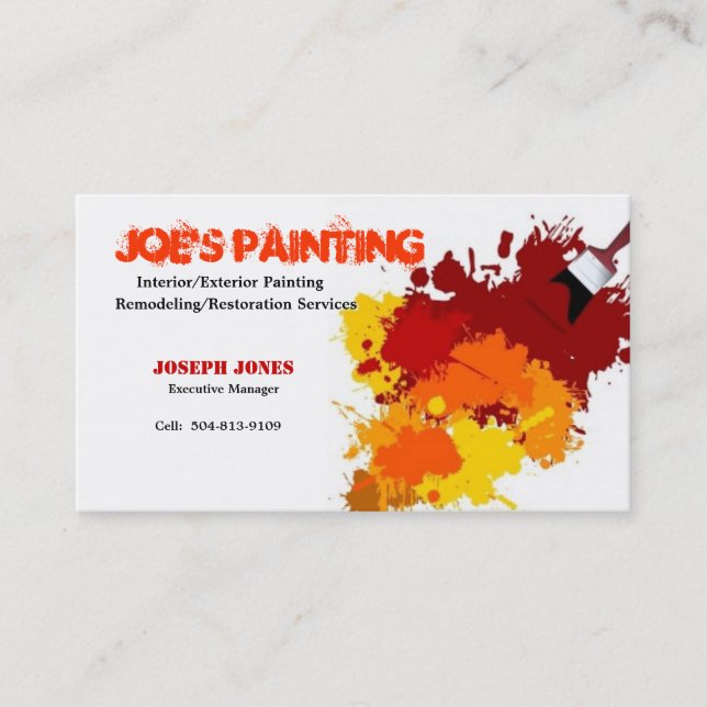 Painting Business Card-Sample II Business Card (Front)