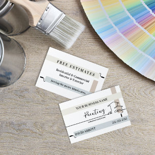 Painting Business Roller Lines Business Card