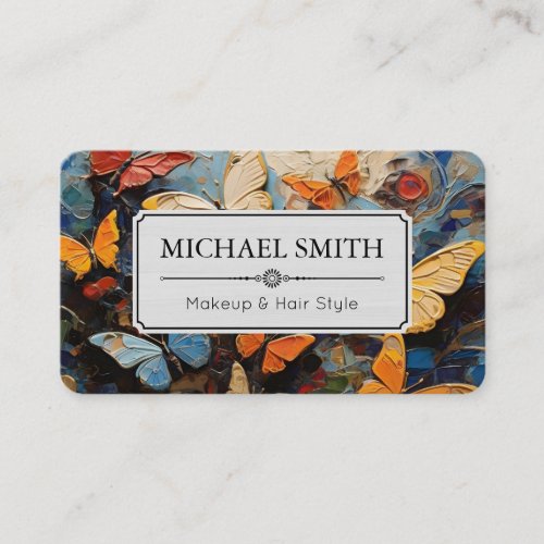 Painting Butterfly Elegant Modern 2 Business Card