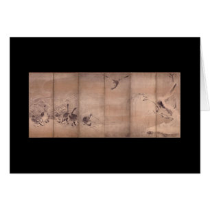 Painting by Miyamoto Musashi, c. 1600's Cards