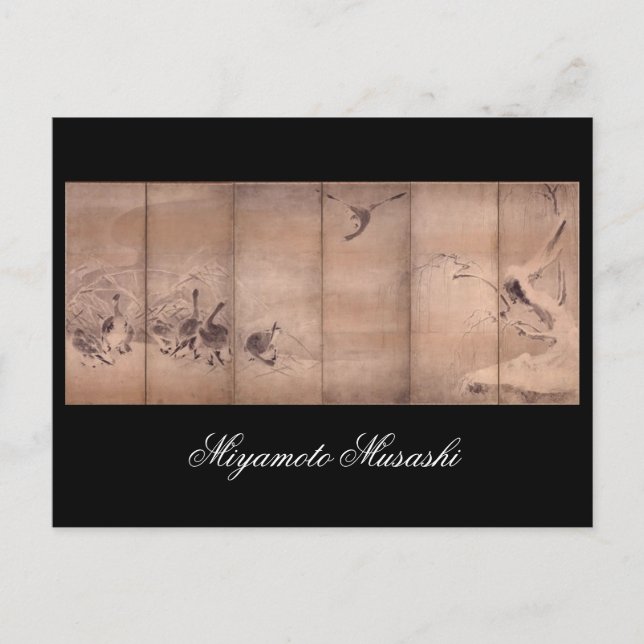 Painting by Miyamoto Musashi, c. 1600s Postcard (Front)