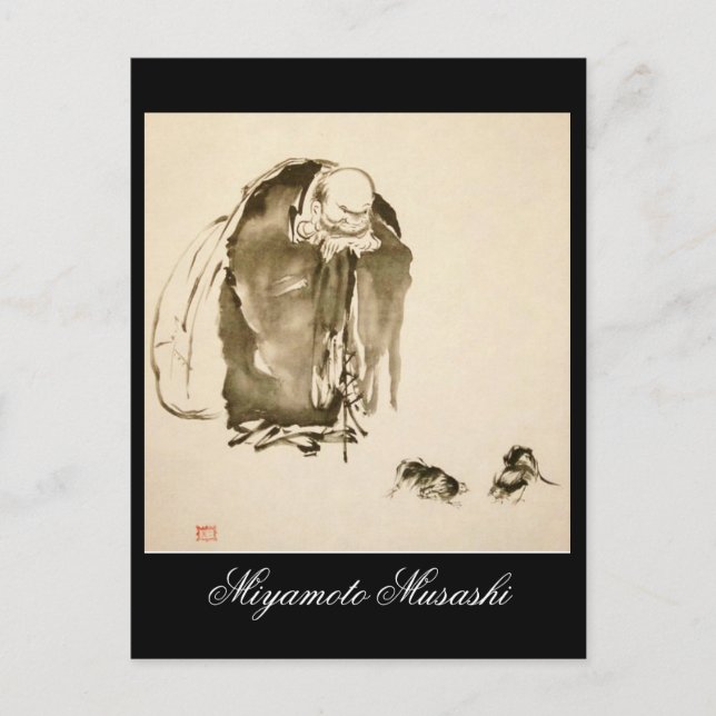 Painting by Miyamoto Musashi, c. 1600s Postcard (Front)