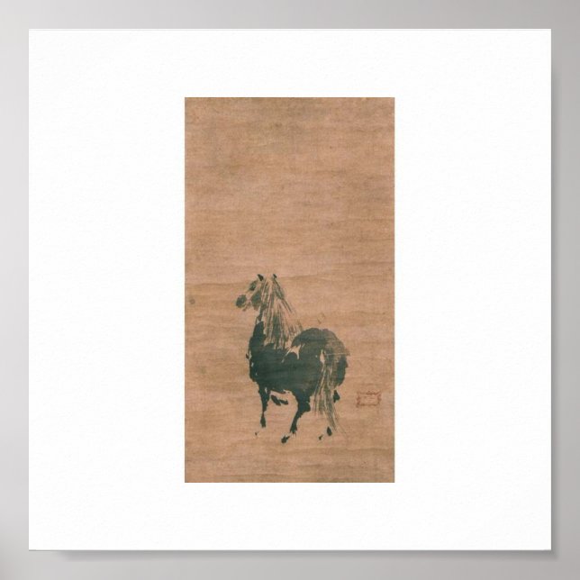 Painting by Miyamoto Musashi, c. 1600's Poster (Front)