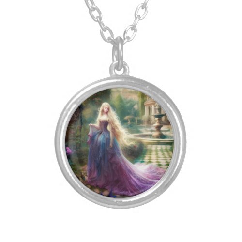 painting by Princess Silver Plated Necklace