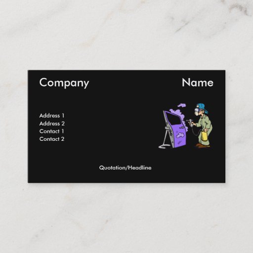 Customizable Painting Cars Business Cards