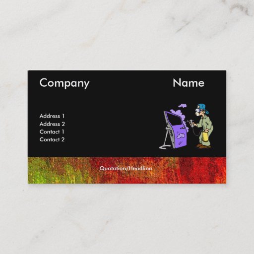 Customizable Painting Cars With Border Business Cards