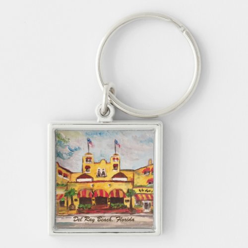 Painting Colony Hotel Del Ray Beach Fl Keychain