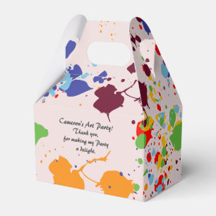 Painting Colorful Art Themed Birthday Party Favor Boxes