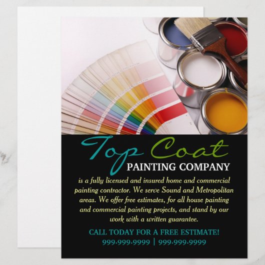 Painting Company Construction Business Flyer (Front/Back)