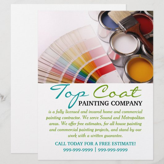Painting Company Construction Business Flyer (Front/Back)