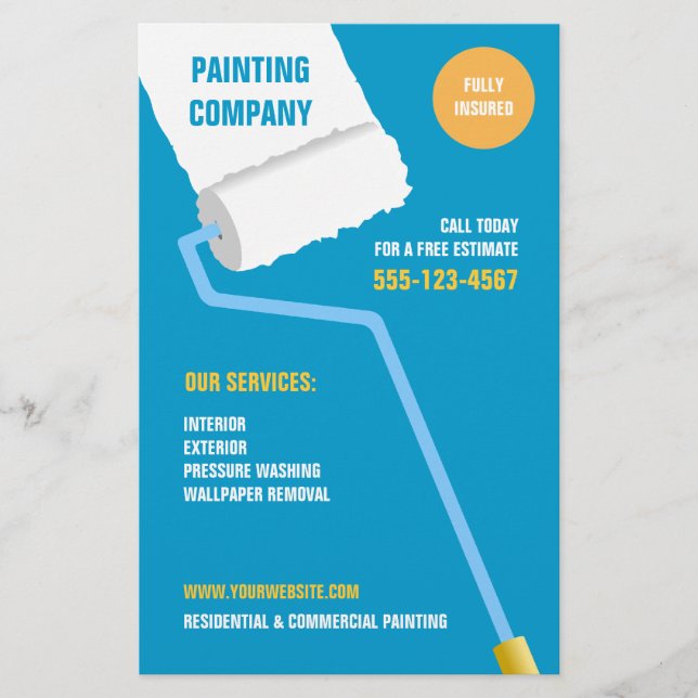 Painting Company / Contractor flyer (Front)