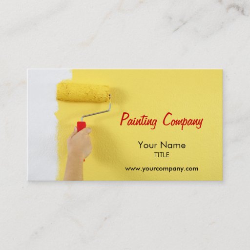Customizable painting company / painter / interior designer business cards