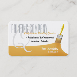 Painting Company   Professional Yellow Business Card