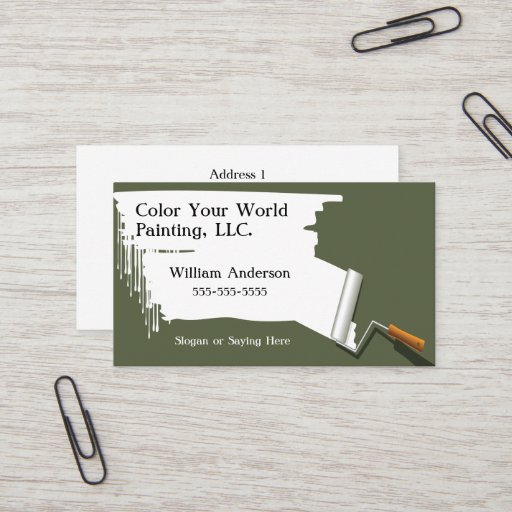 Customizable Painting Contractor Business Card