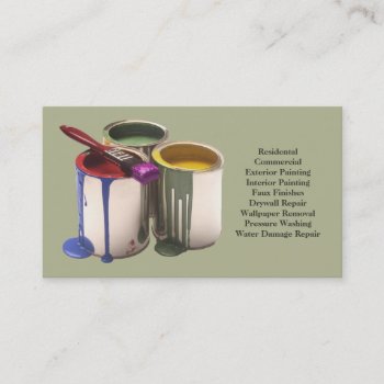 Painting Contractor Business Card by josephspallone at Zazzle