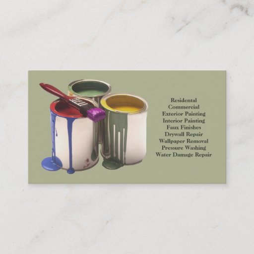 Customizable Painting Contractor Business Card