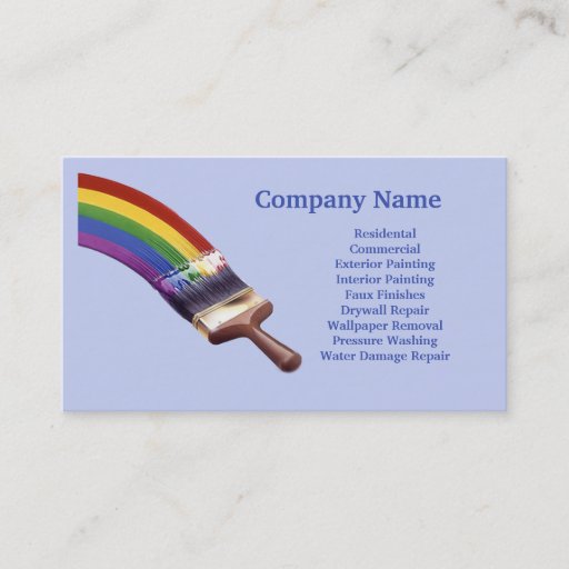 Customizable Painting Contractor Business Card