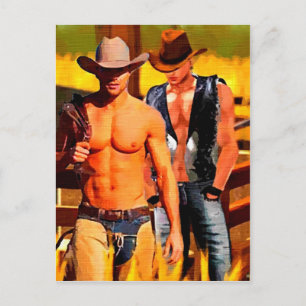 Painting: Cowboy Corral Postcard