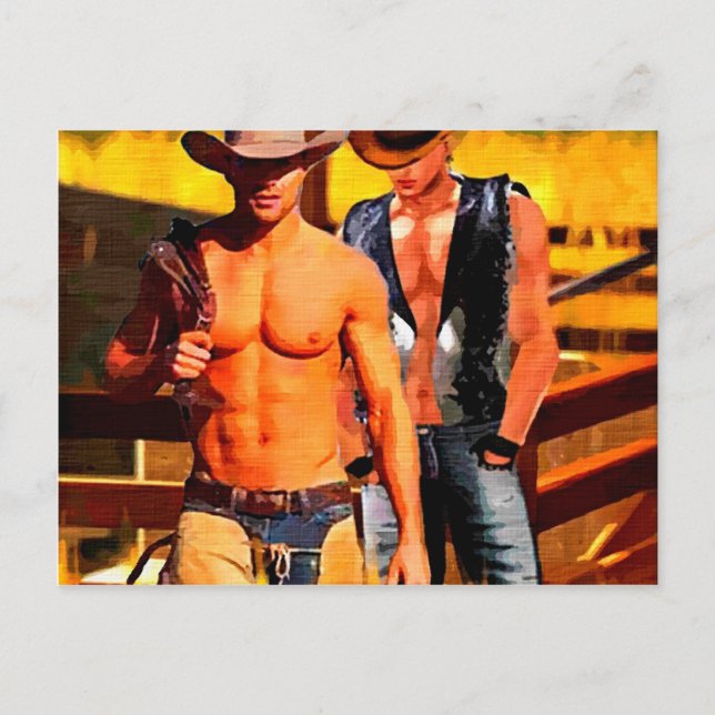 Painting:  Cowboy Corral Postcard (Front)