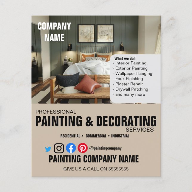 PAINTING & DECORATING interior designer Flyer (Front)