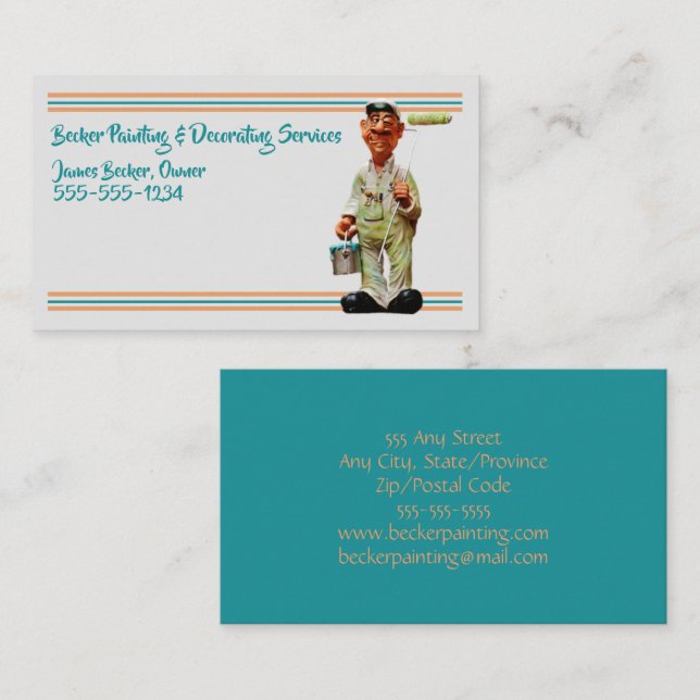 Painting - Decorating - Painter  Business Card (Front/Back)
