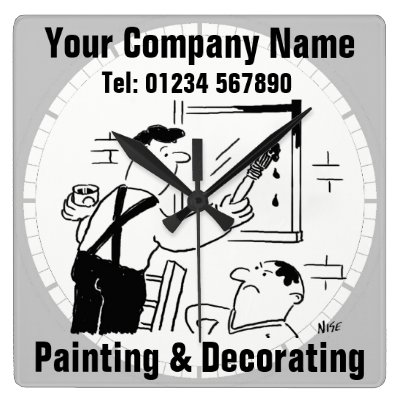 Painting & Decorating Services Cartoon Clock