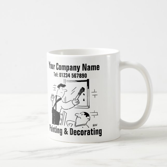 Painting & Decorating Services Cartoon Mug (Right)
