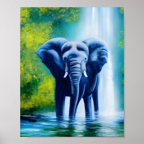 Painting Elephant Art  Poster