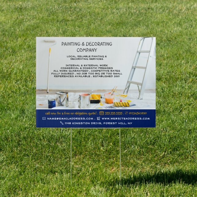 Painting Equipment, Painter & Decorator Advert Sign (Insitu)