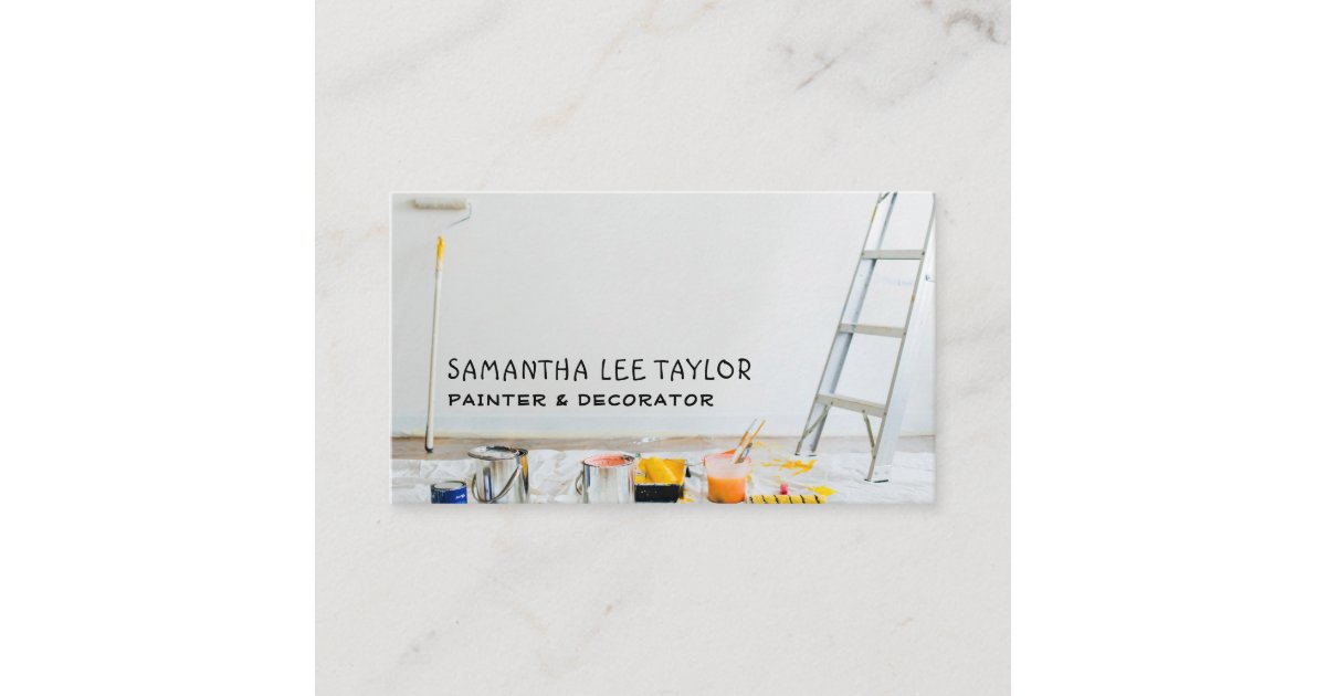 Painting Equipment Painter Decorator Business Card Zazzle Com