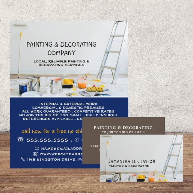 Painting Equipment, Painter & Decorator Business Card (Creator Uploaded)